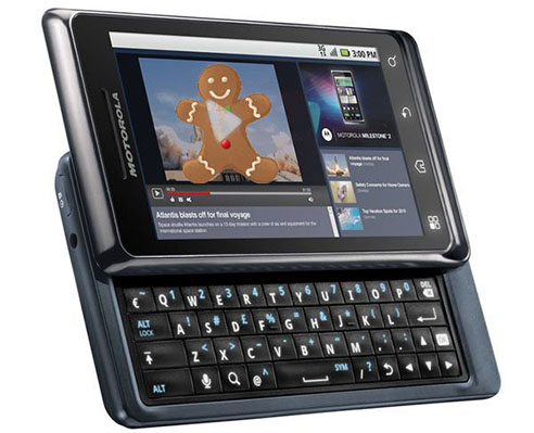 motorola-milestone-2 gingerbread