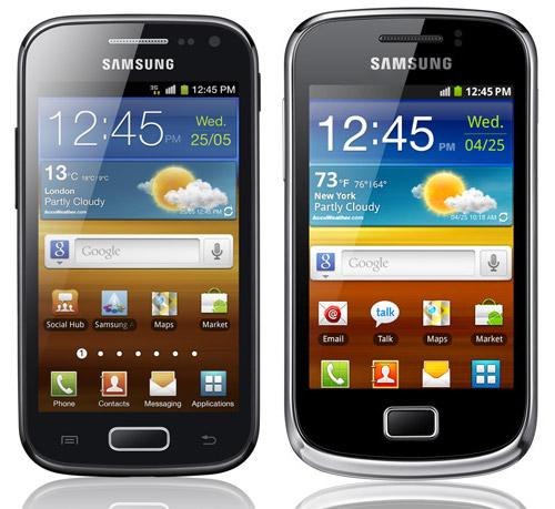 Samsung Galaxy Ace 2 e Galaxy Mini 2