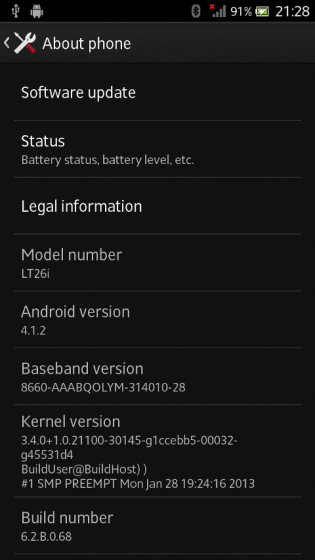 jelly bean xperia s