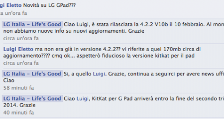 g pad update facebook