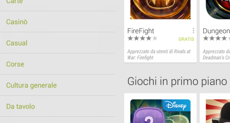 Play Store nuove categorie