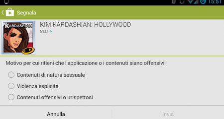 segnala contenuto inappropriato