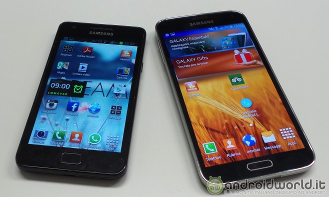 TouchWiz Galaxy S II vs. Galaxy S5