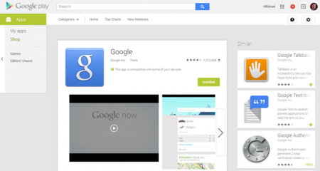 Nuovo play store web