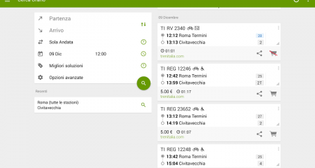 Orario treni material