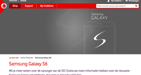 Galaxy S6 Vodafone NL Olanda