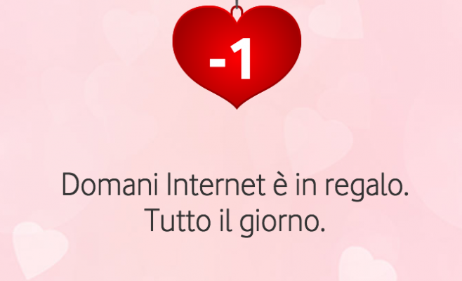 Promo Vodafone - Per San Valentino Internet Gratis Per Tutta La Giornata 2 vodafone san valentino